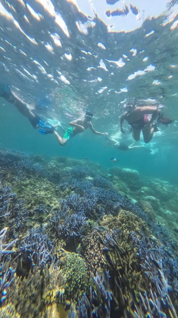 snorkeling in gili gede
