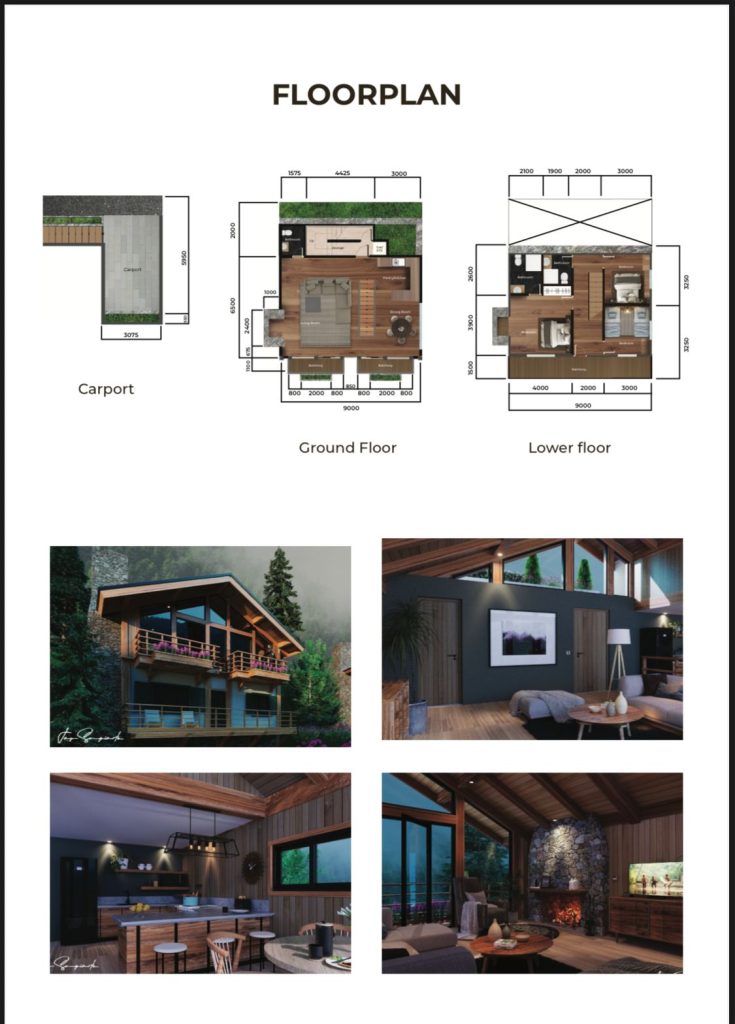 villa for sale sembalun lombok floorplan